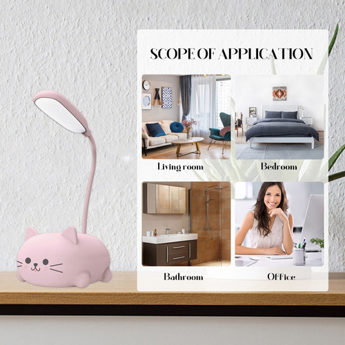 . Lindas Lámparas De Escritorio For Leer Con Forma De Gato,