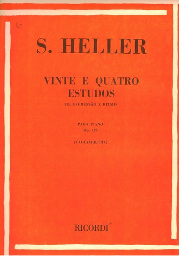 Método S. Heller 24 Estudos De Expressão Op 125 Para Piano