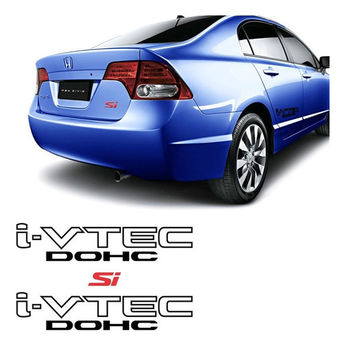 Kit Adesivo Honda New Civic I-vtec Dohc + Si Completo