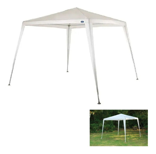 Gazebo Tenda Mor Rafia P Praia Camping 3x3 Proteção Uv Fps35 Cor Branco