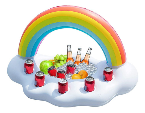 Inflable Rainbow Nube Bebida Bebida Flotante Bebida Ens... 