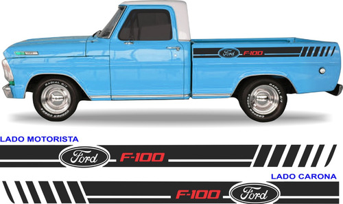 Acessorios  Ford F100  F-100 4x4  Adesivos  Par