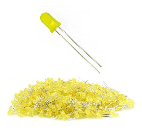 40 Unidades Led Difuso Amarillo 5mm Para Arduino