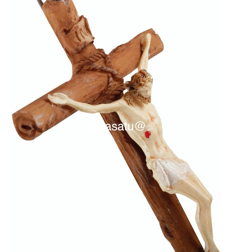 Cruz De Pared De Jesus Cristo En Relieve Fars 35cm Italy