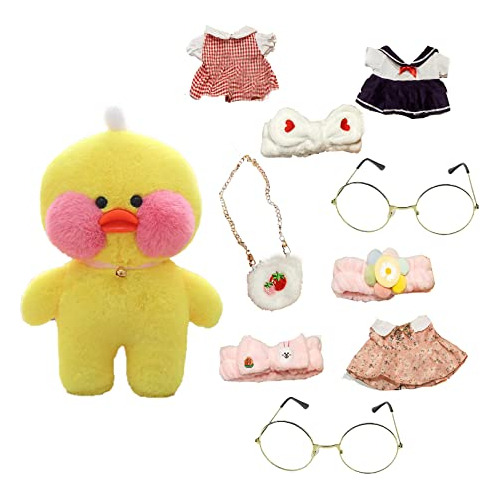 Juguete De Peluche De Pato 9 Trajes Y Accesorios Combin...