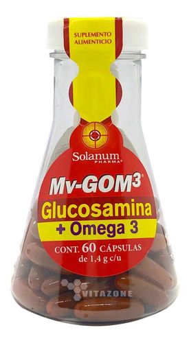 Glucosamina Con Omega 3 60 Cápsulas Vitamina C Solanum