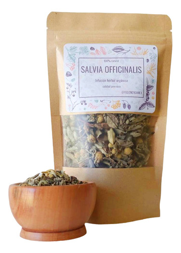 Salvia Officinalis Organica Premium Deshidratada 7 Piezas