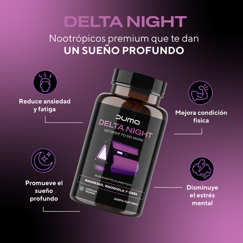 Dumo Delta Night 100% Natural Sueño Profundo Y Reparador Sin sabor