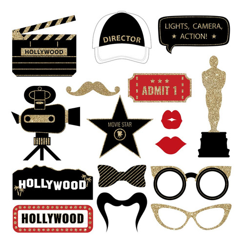 Accesorios Para Cabina De Fotos De Hollywood Totalmente Mont