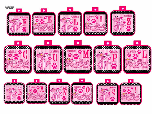 Kit Imprimible La Pantera Rosa Candy Bar Personalizado