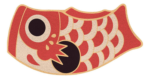 Para Felpudo Japonés Koi Para Exteriores, Felpudo Rojo