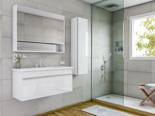Vanitory Colgante 100 1 Metro Cm Laqueado Blanco Calidad