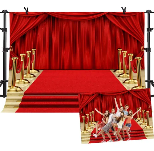Cortina De Fondo De Alfombra Roja Para Estudio Fotografico
