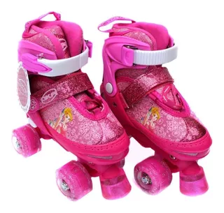 Patines Oka Niños 4 Ruedas, Luces + Kit Protección Regulable