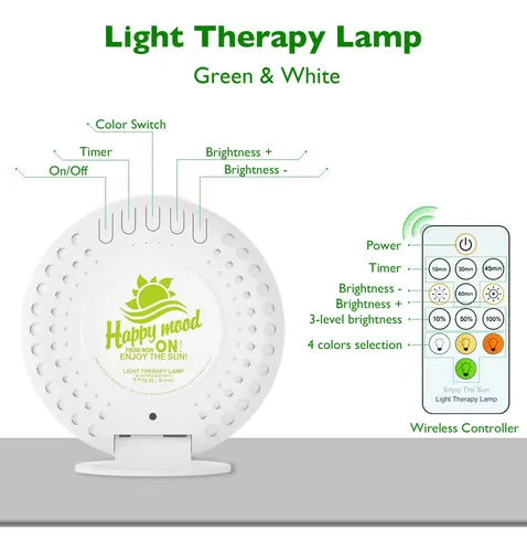 Lámpara De Terapia De Luz Verde Lukirch 520nm Control