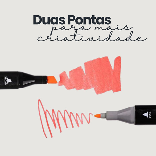 Conjunto Canetas Touch Ponta Dupla Permanente 120 Cores
