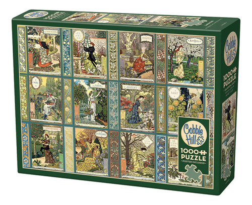 Rompecabezas El Calendario De Jardineria 1000 Pz Cobble Hill Art Nouveau