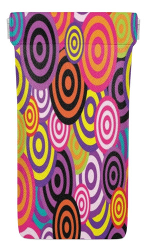 Abstract Circle Multicolored Sunglasses Pouch Squeeze Top Ey