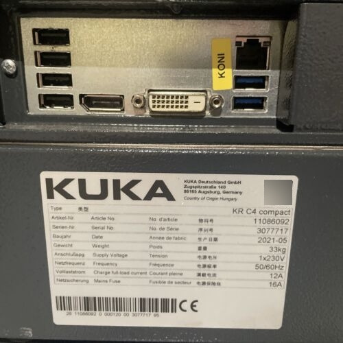 Kuka Krc4 / Kr C4 Controller , 11086092 Sn 3077717 Ccb
