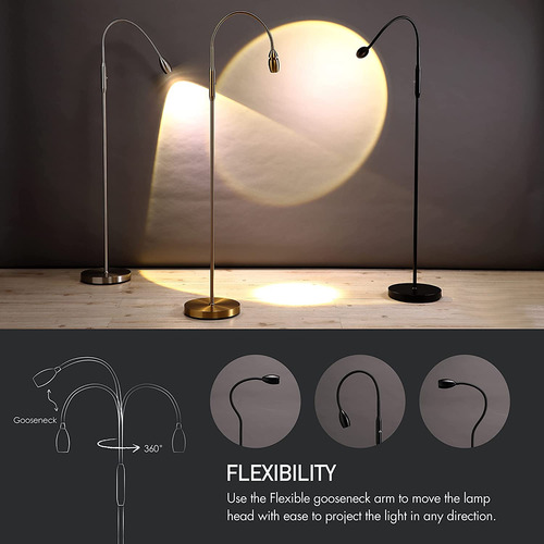 Lámpara De Pie De Haz Led Ajustable Foco Regulable