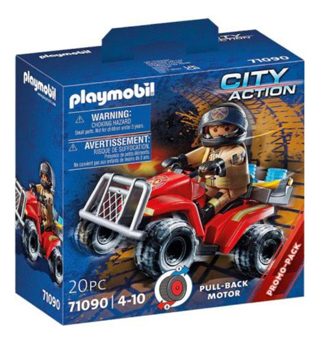 Playmobil City Action 71090 Bomberos Speed Quad Pido Gancho