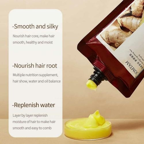 Mascarilla De Jengibre Para Cabello Dañado Decolorado Frizz