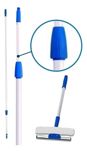 Kit Limpa Vidros Com Rodo 25cm E Extensor 4,5m + Cabo 60cm Menor preço em Kit Limpa Vidros Com Rodo 25cm E Extensor 4,5m + Cabo 60cm