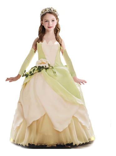 Disfraz De Princesa Tiana De Hada Para Halloween, Vestido Pa