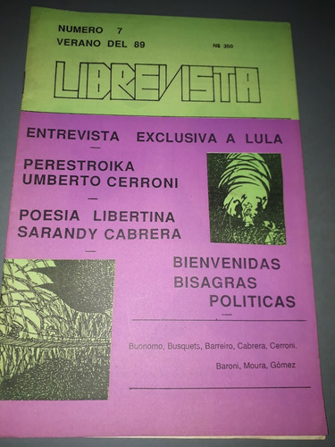 Revista Librevista De Uruguay Lula Perestroika Cerroni Saran