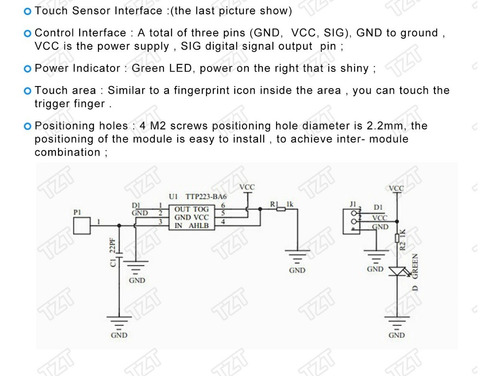 Pack X5 Sensor Touch Capacitivo Ttp223 B Tactil 223 X5 A0176