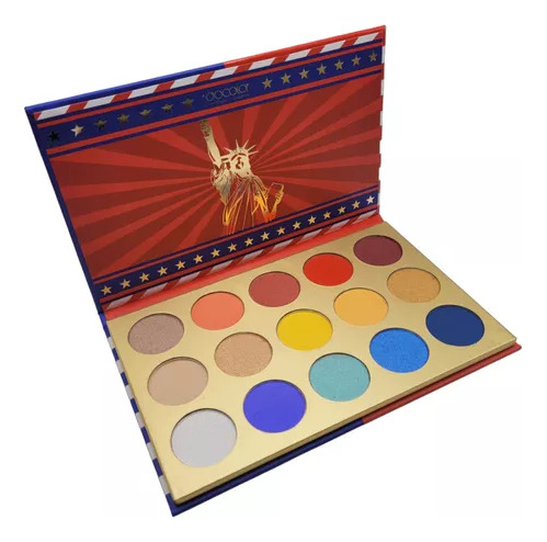 Paleta De Sombra America Docolor 15 Tonos 