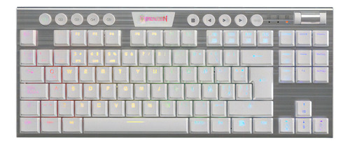 Teclado Mecanico Redragon Horus White K621w-rgb Tkl,wireless