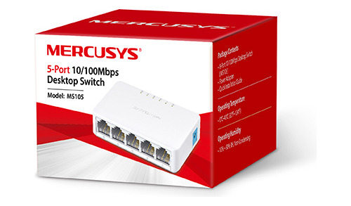 Switch Mercusys Ms105 5 Puertos Rj-45 A 10/100 Mbps