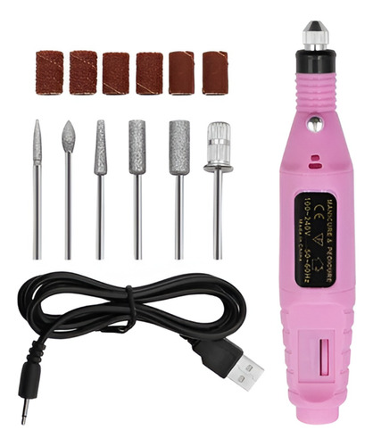 Taladro Eléctrico Para Uñas Amoladora 12v Juego De Puntas.