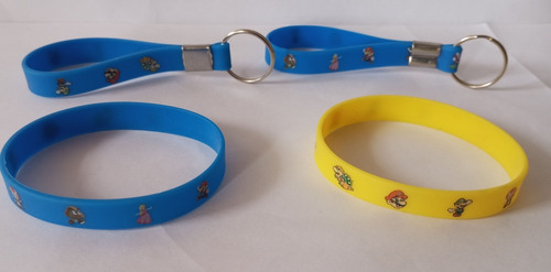 3 Pulsera +  2 Llavero Mario Bros (valor Lote)