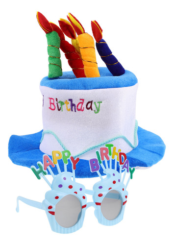 1 Juego De Gorro De Fiesta De Cumpleaños Y Gafas Divertidas