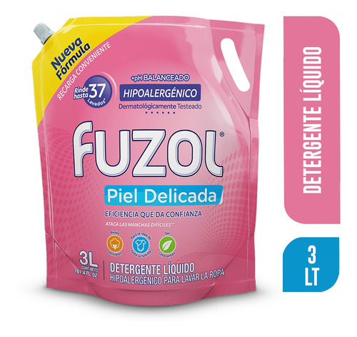 Fuzol Detergente Líquido Piel Delicada Dp 3000 Ml