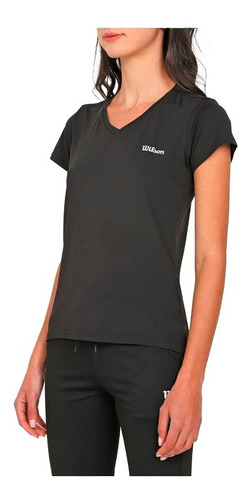 Camiseta Cuello V Wilson Ultra 59003 Mujer Gym Fitness