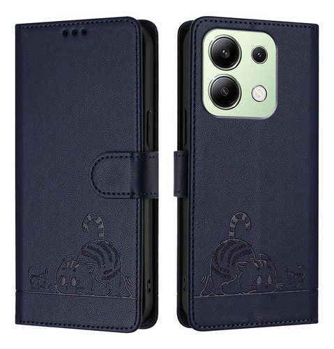 Gato Patrón Cartera Funda For Redmi Note 13 4g