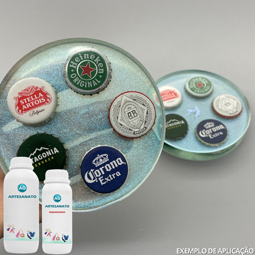 Resina Epóxi Para Madeiras E Artesanatos Kit Com 1kg