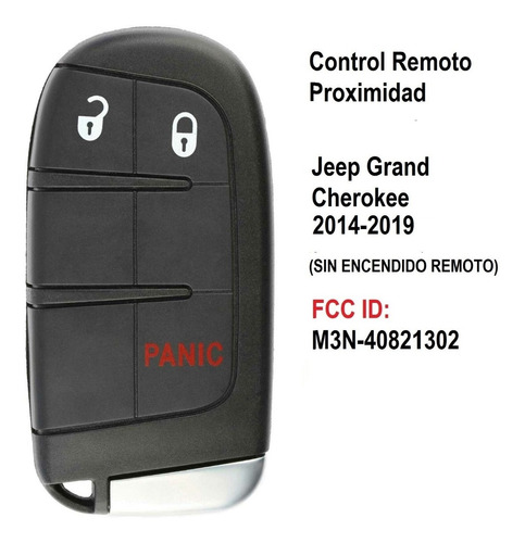 Control Remoto Jeep Grand Cherokee 2014-2019 Proximidad