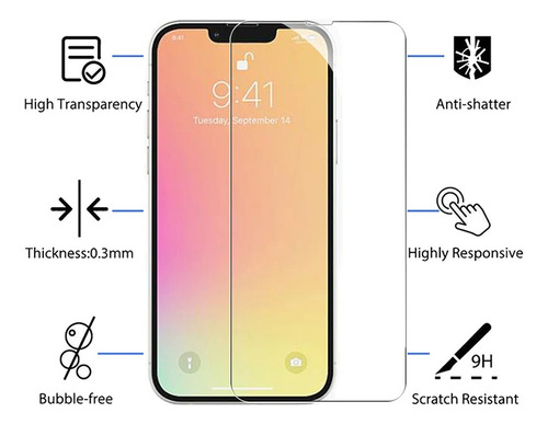 Mica De Cristal Templado Compatible Con Iphone 13mini