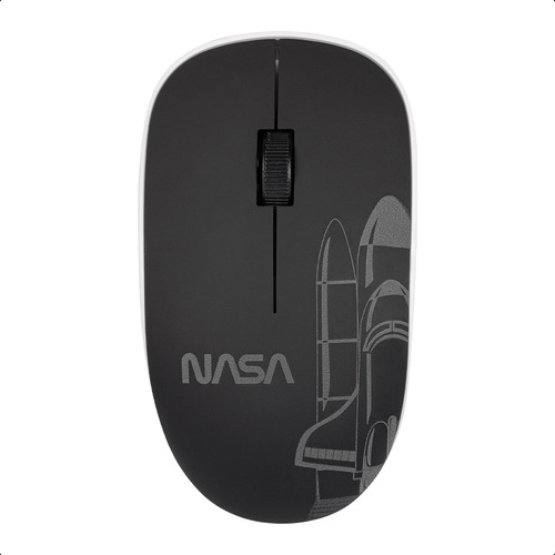Mouse Inalámbrico Navigator One Nasa Blanco Y Negro
