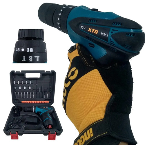 Taladro Percutor Inalambrico 12v Rotomartillo 1.5ah 3/8 Xtd | Cuotas sin  interés