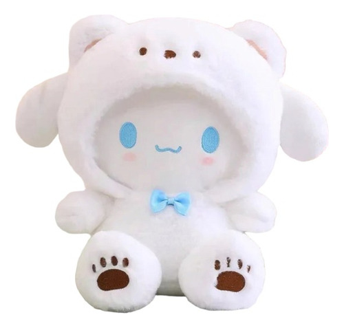 Peluche Cinnamoroll - Traje De Osito 25 Cm Kawaii Blanco 