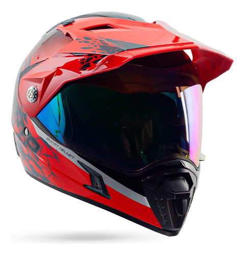 Casco De Motociclista Tipo Cross Audio & Llamada Bluetooth 