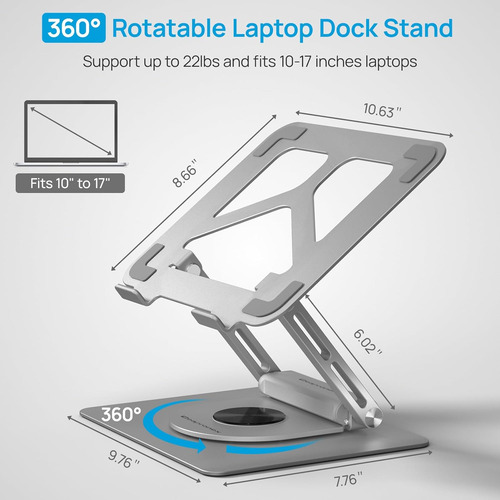 Usb C Laptop Docking Station Stand Con Base Girat...