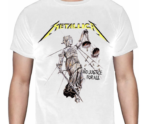 Metallica - And Justice - Blanca - Metal / Rock - Polera- Cy
