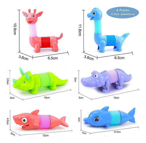 6pcs Pop Tubes,juguetes Sensoriales Para Aliviar El Estrés