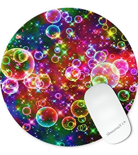 Shuangyi Colorful Bubbles Mousepad Alfombrillas De Ratón Red